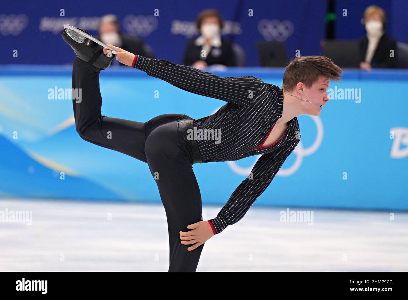 Beijing, China. 8th Feb, 2022. Evgeni Semenenko of Russia, performs during Men's Single Figure Skating competition in the Capital Indoor Stadium at the Beijing 2022 Winter Olympics on , February 8, 2022. Photo by Richard Ellis/UPI Credit: UPI/Alamy Live News Stock Photo