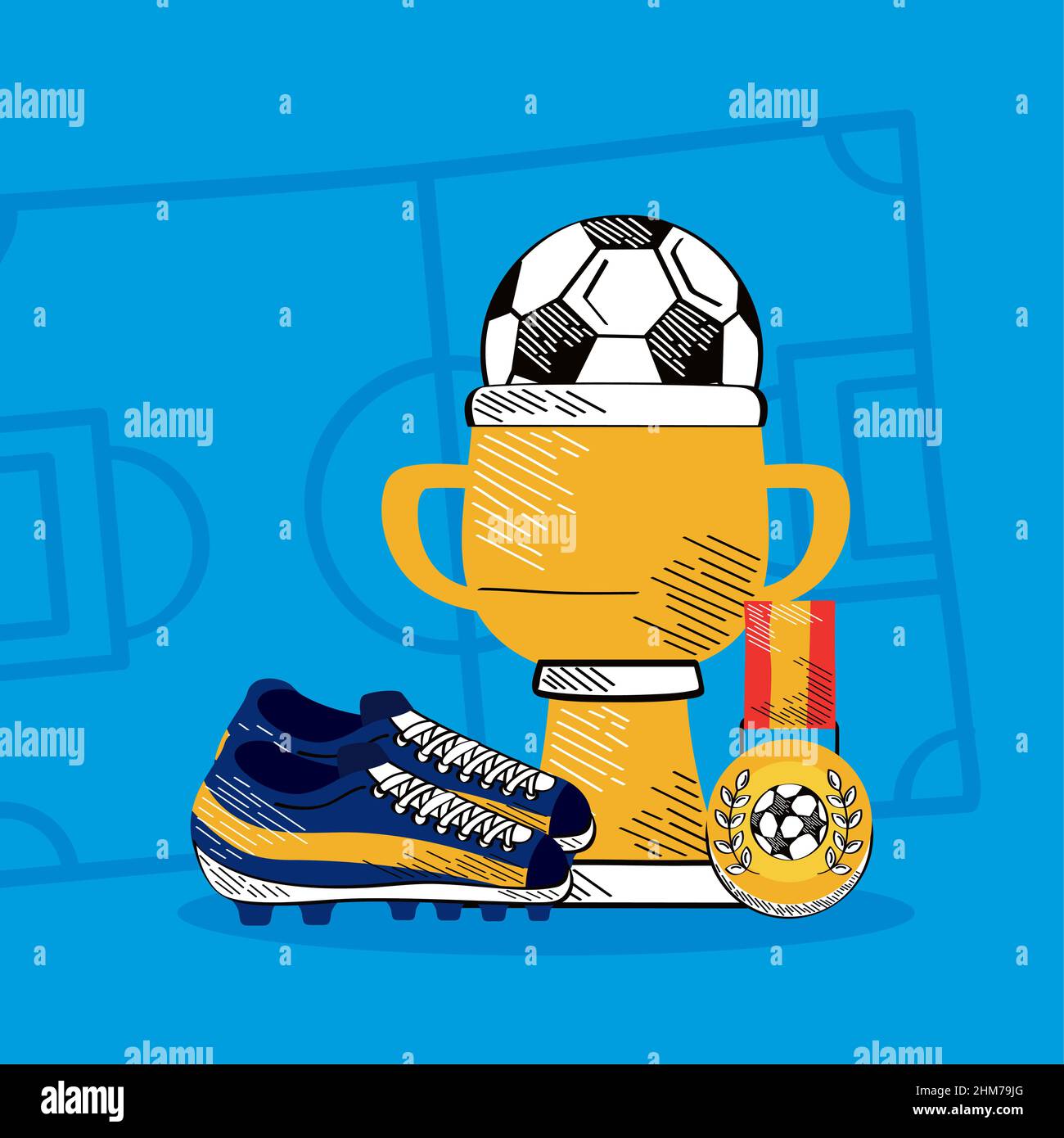 football soccer equipment sport poster Stock Vector Image & Art - Alamy