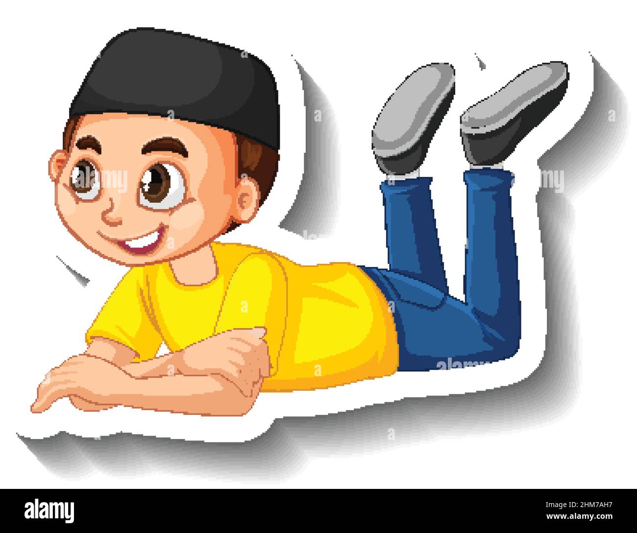 Funny man laying down Stock Vector Images Alamy