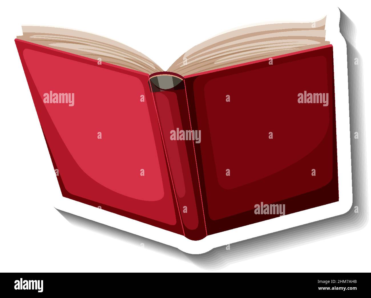 Opened book isolated on white background illustration Stock Vector ...