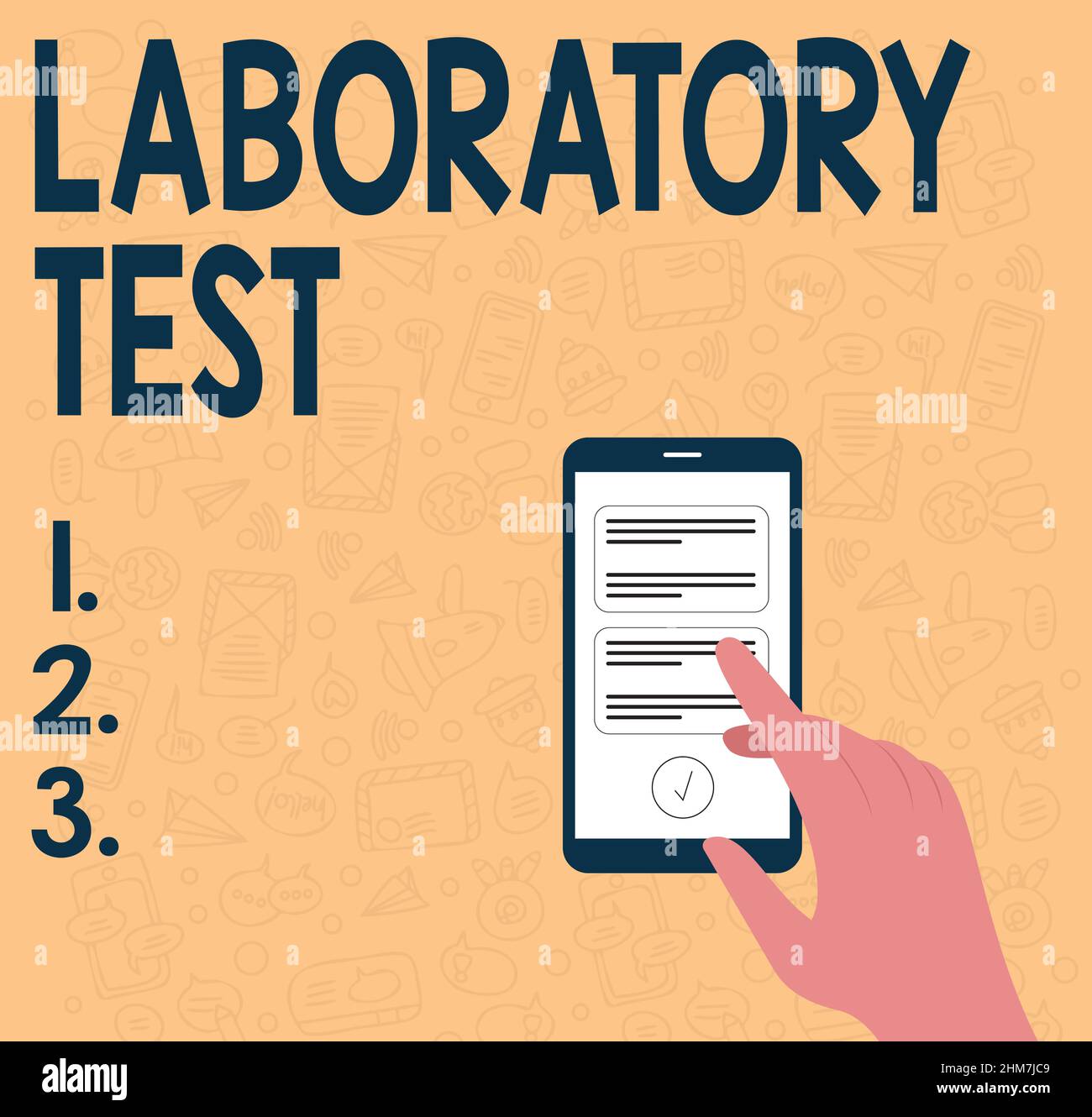 Text sign showing Laboratory Test. Business showcase Determination of a