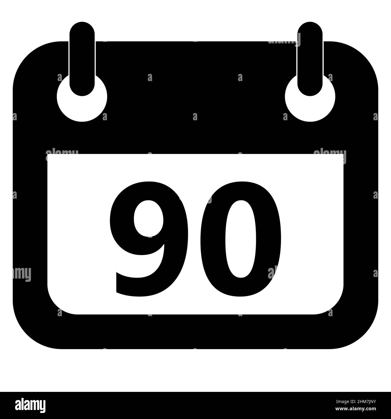 three months icon on white background. 90 days sign. flat style Stock