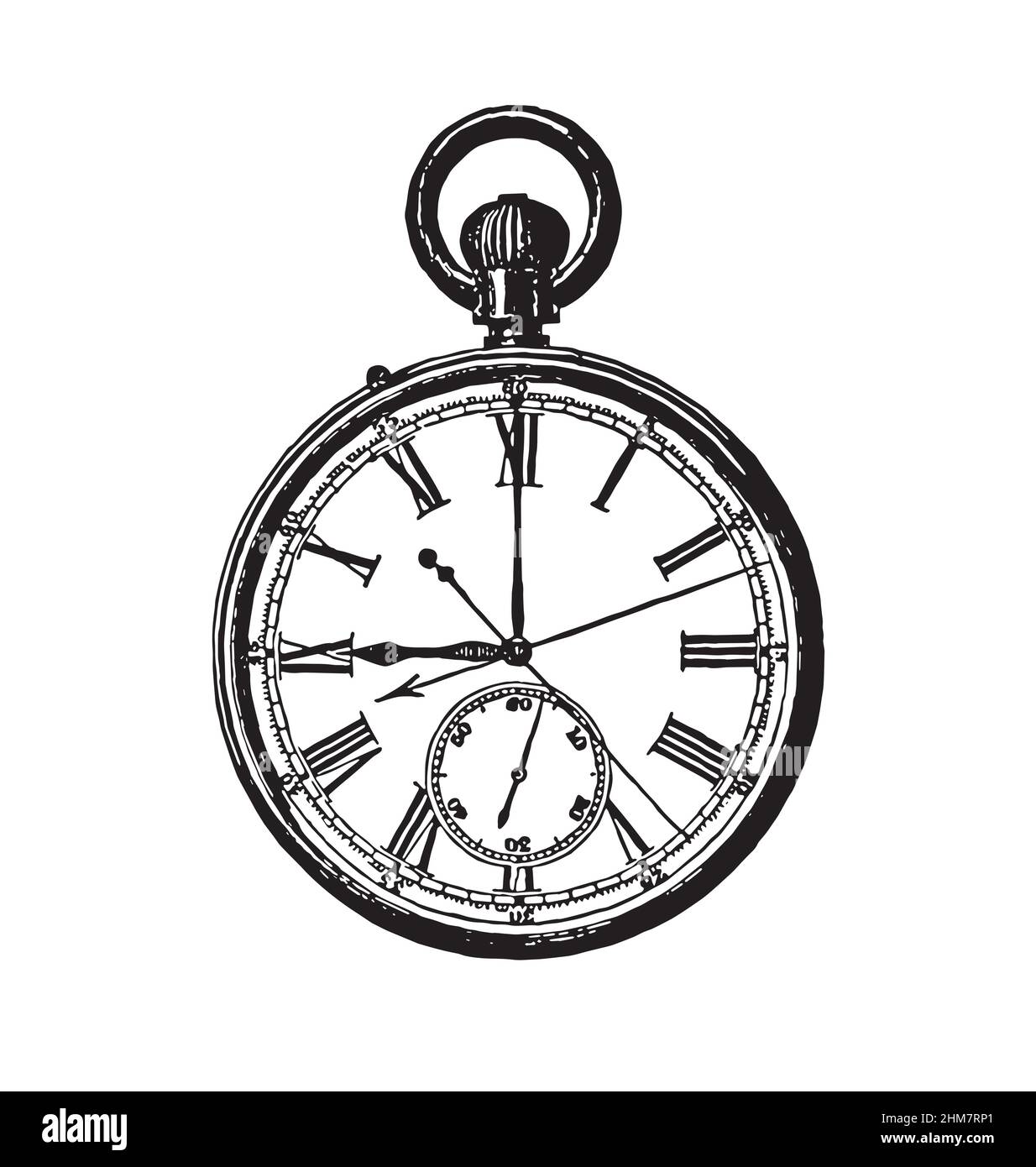 Old Watch Graphics vintage antique detailed pocket watch engraving ink etching vector ...
