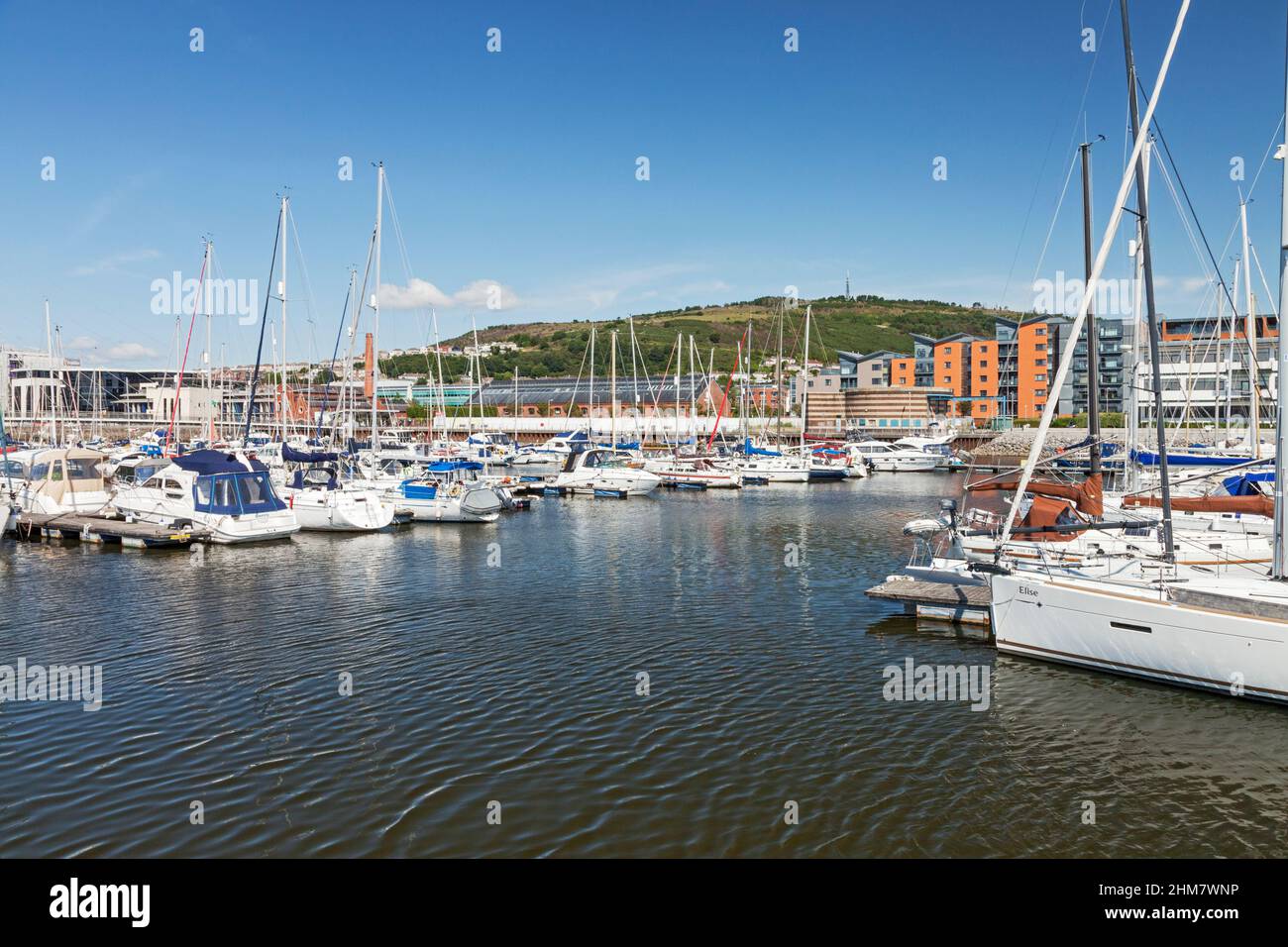 Swansea Marina, Maritime Quarter, Swansea, South Wales, UK Stock Photo