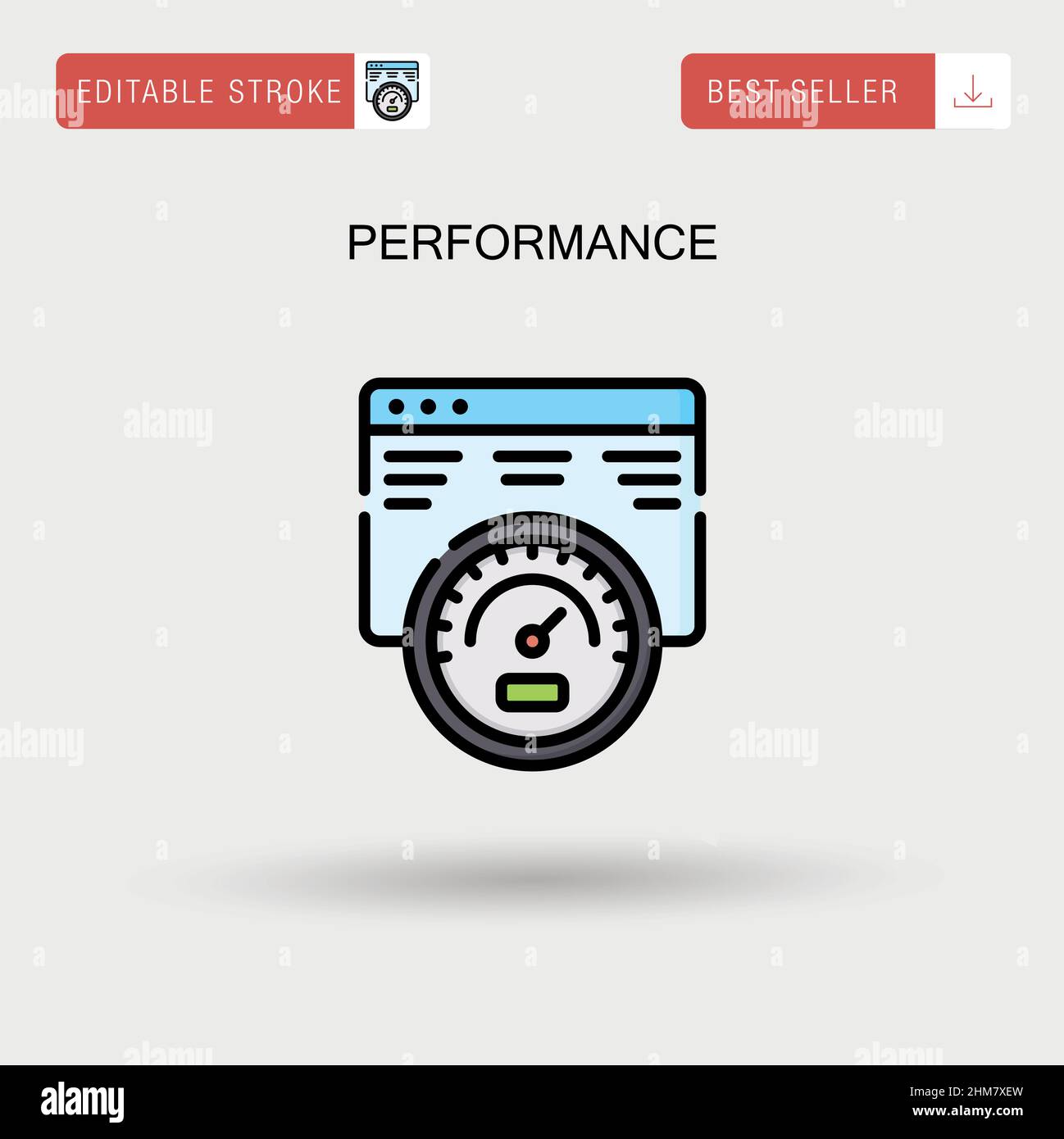Performance Simple vector icon. Stock Vector