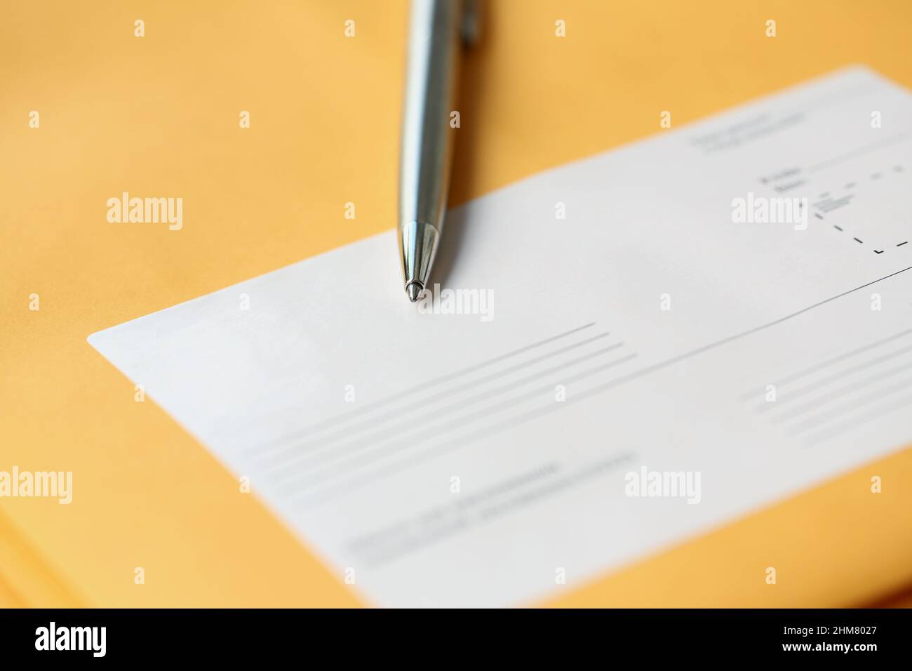 Envelope with address recipient note on parcel box for send to