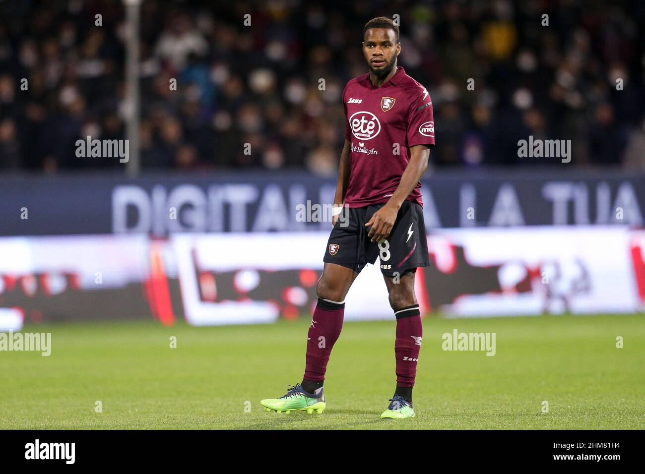 Salernitana's Malian midfielder Lassana Coulibaly looks during the ...