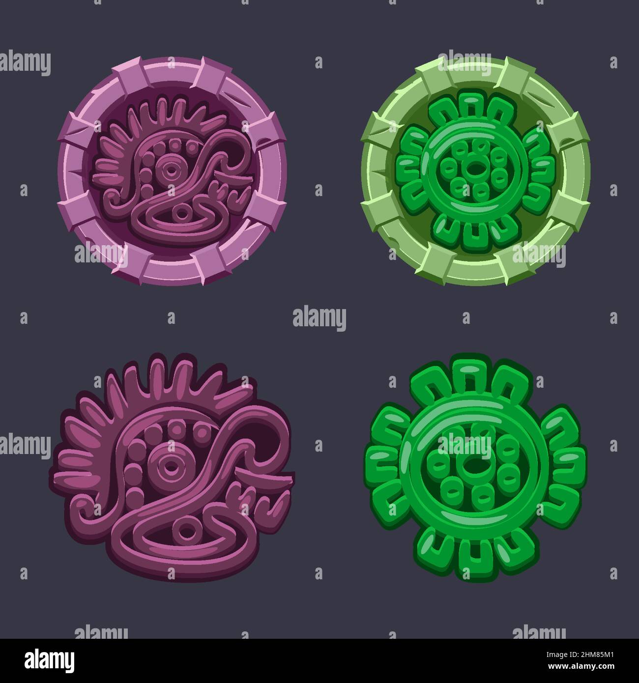 Set of vector signs symbol Aztecs Maya civilization Stock Vector Image