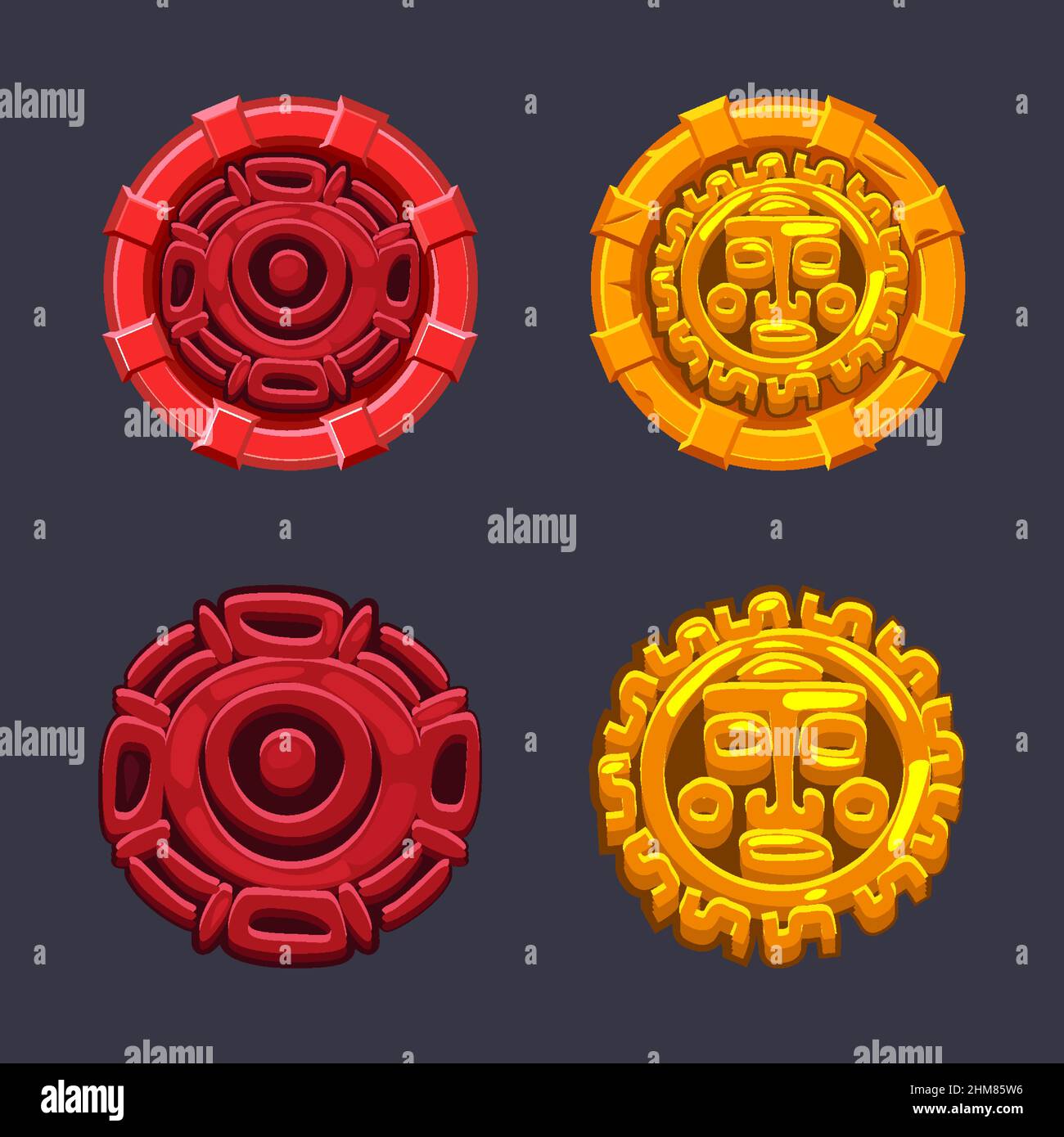Set of vector signs symbol Aztecs Maya culture Stock Vector Image & Art