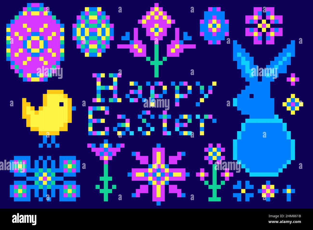 Set of items for Easter design Stock Vector