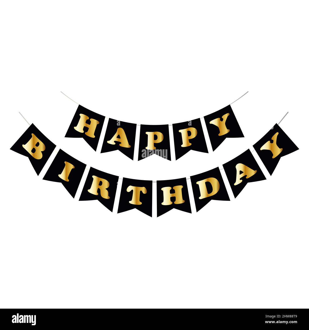 Birthday banner illustration. happy birthday decoration Stock Photo - Alamy