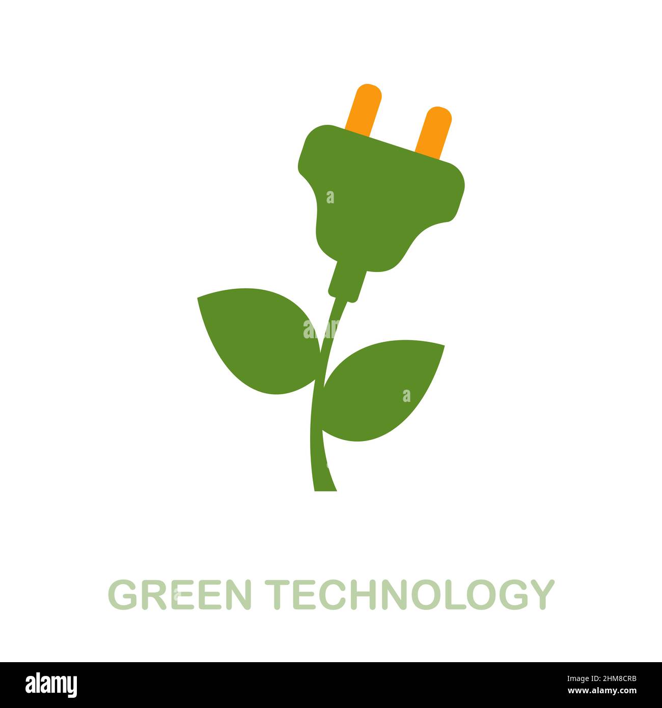 Green Technology flat icon. Colored element sign from clean energy ...