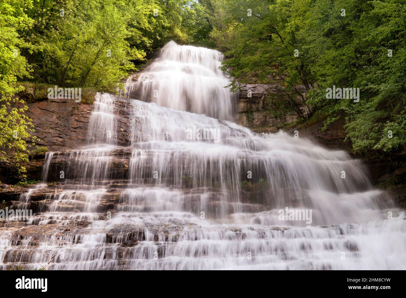Monti della Laga National Park, Prata Falls, Acquasanta Terme, Marche, Italy, Stock Photo