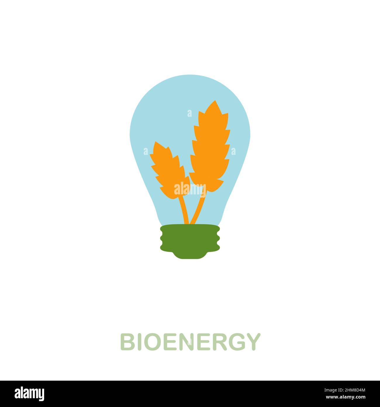 Bioenergy flat icon. Colored element sign from clean energy collection. Flat Bioenergy icon sign for web design, infographics and more. Stock Vector