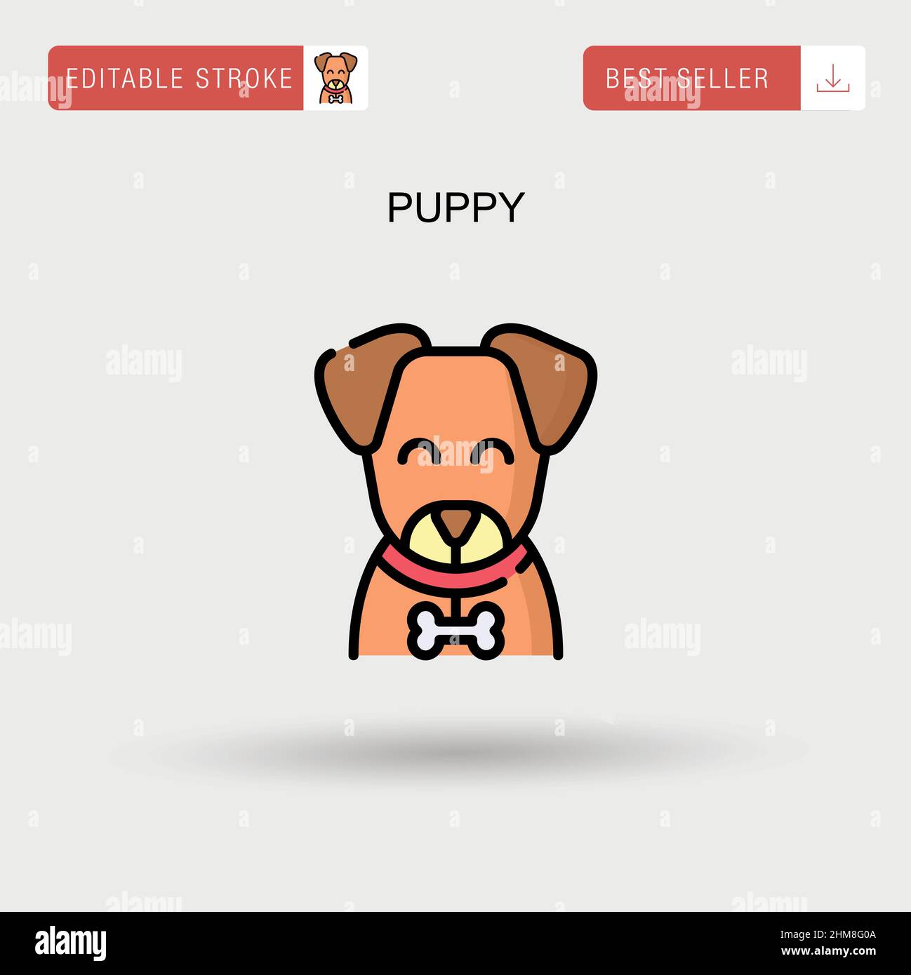 Labrador retriever brown puppy Stock Vector Images - Alamy