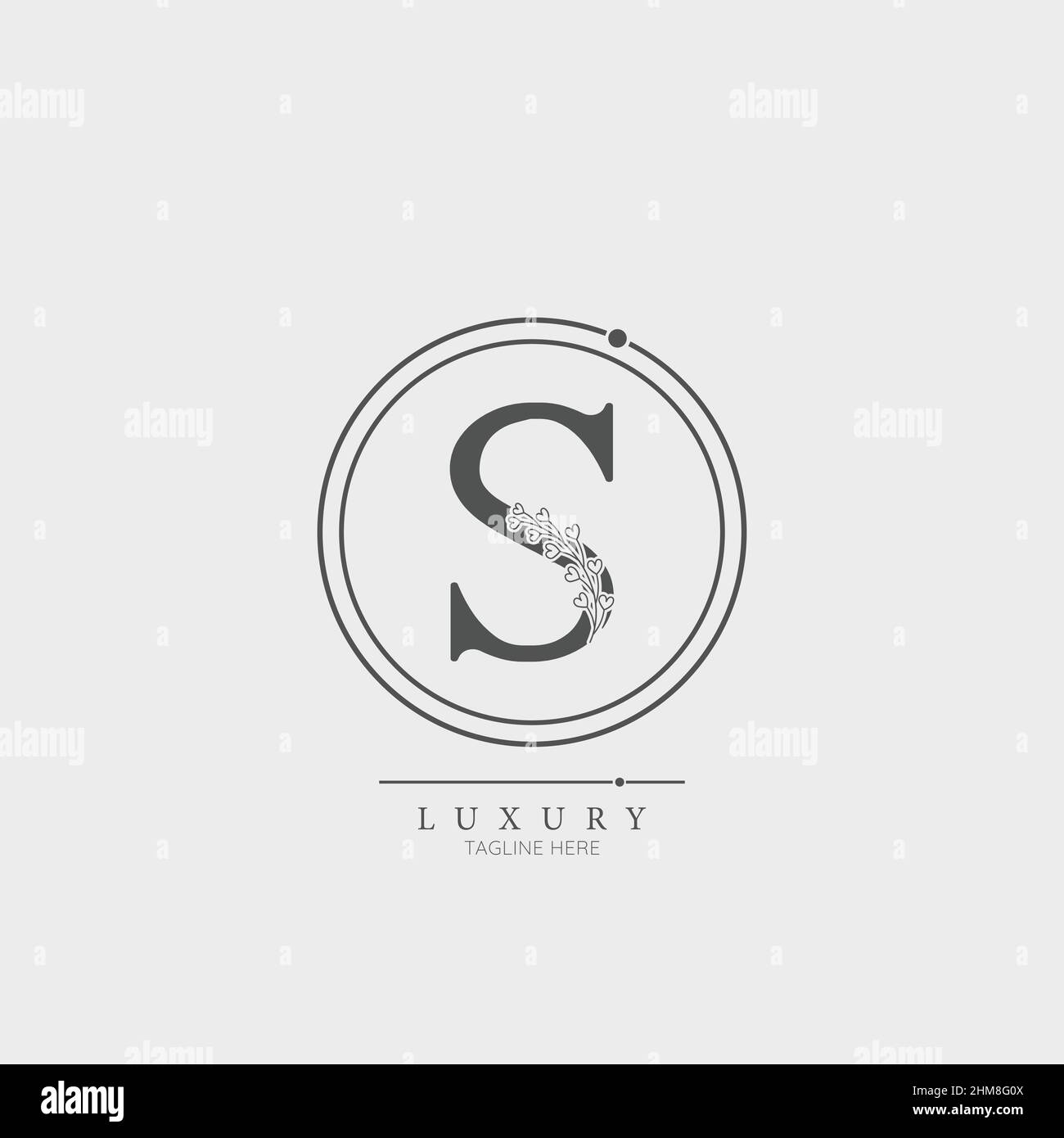 Initial S letter luxury beauty flourishes ornament monogram logo Stock ...