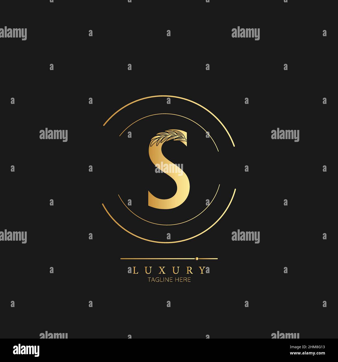 Initial S letter luxury beauty flourishes ornament monogram logo Stock ...