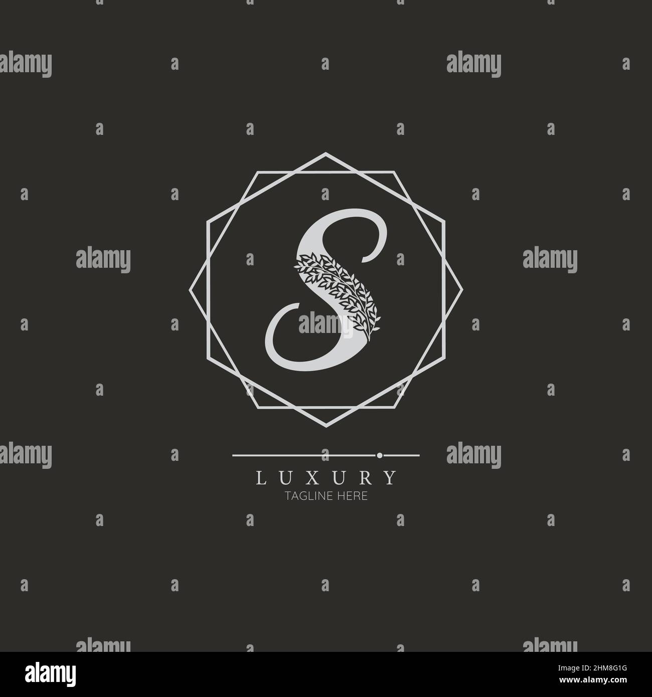 Initial S letter luxury beauty flourishes ornament monogram logo Stock ...