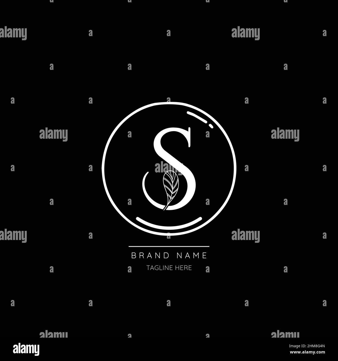 Initial S letter luxury beauty flourishes ornament monogram logo Stock ...