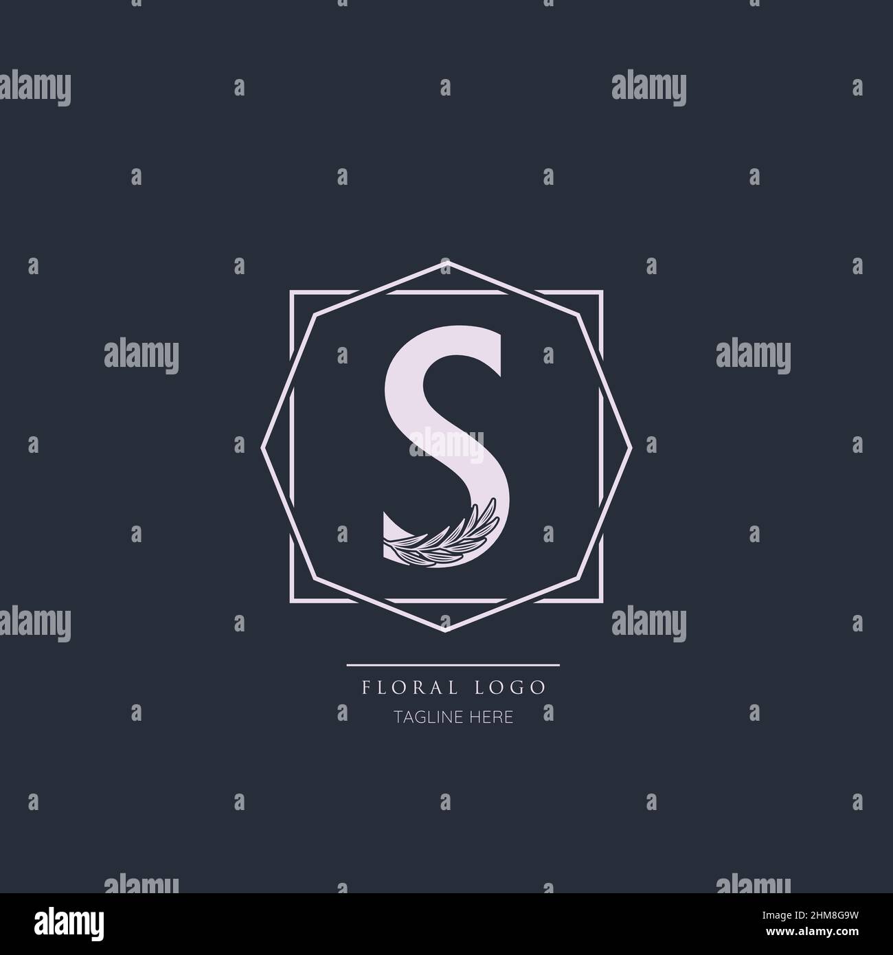 Initial S letter luxury beauty flourishes ornament monogram logo Stock ...