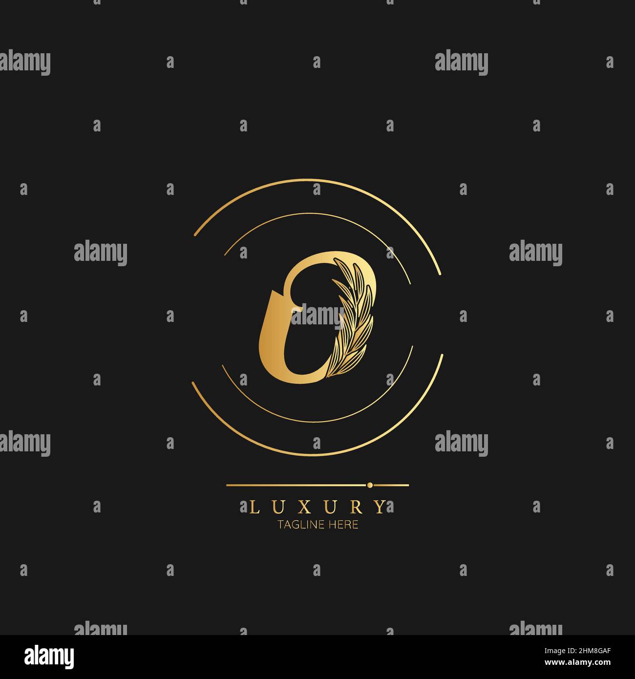 Initial O letter luxury beauty flourishes ornament monogram logo Stock ...