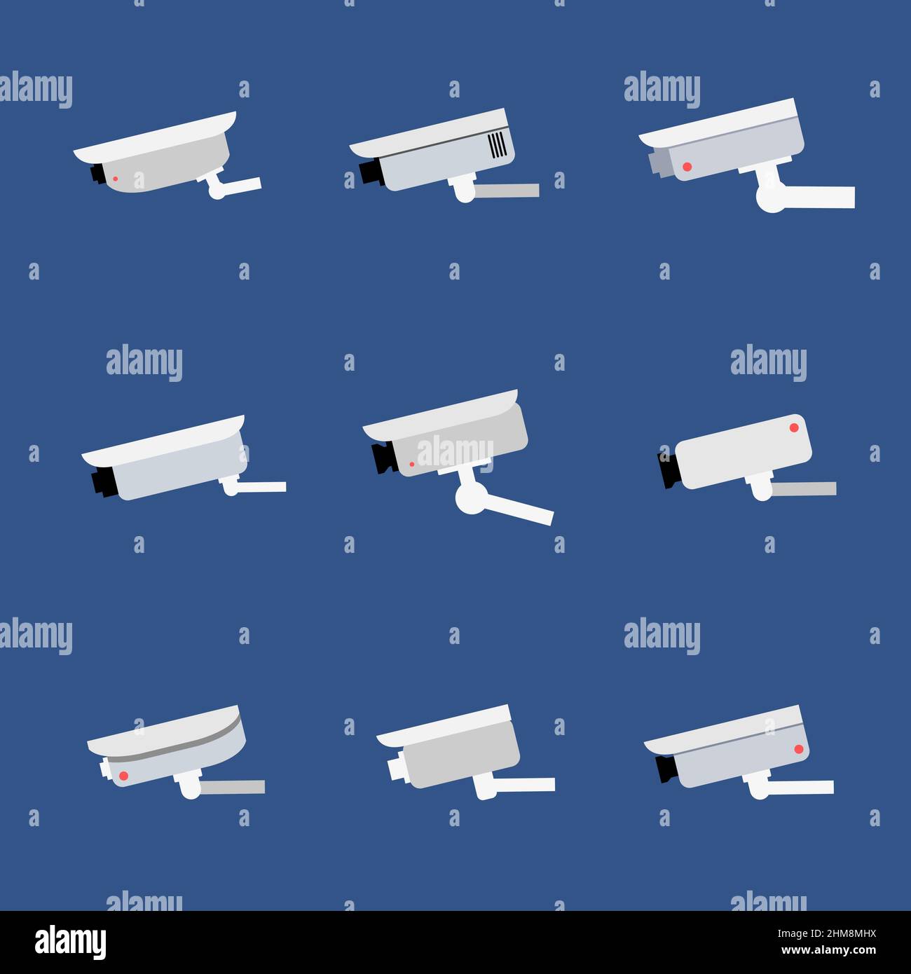 Security camera vector set. Simple video surveillance CCTV icon ...