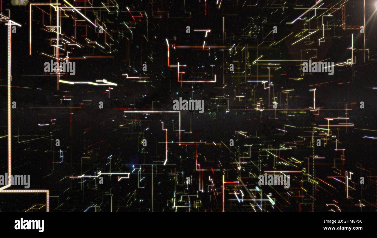 Abstract glowing structure of lines Stock Photo - Alamy