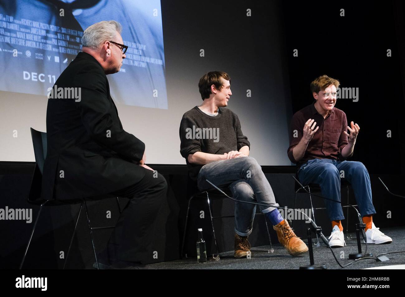 BFI Southbank, London, UK. 7th Feb, 2022. Mark Kermode, Peter Middleton & James Spinney on stage at Mark Kermode in 3D. Picture by Credit: Julie Edwards/Alamy Live News Stock Photo