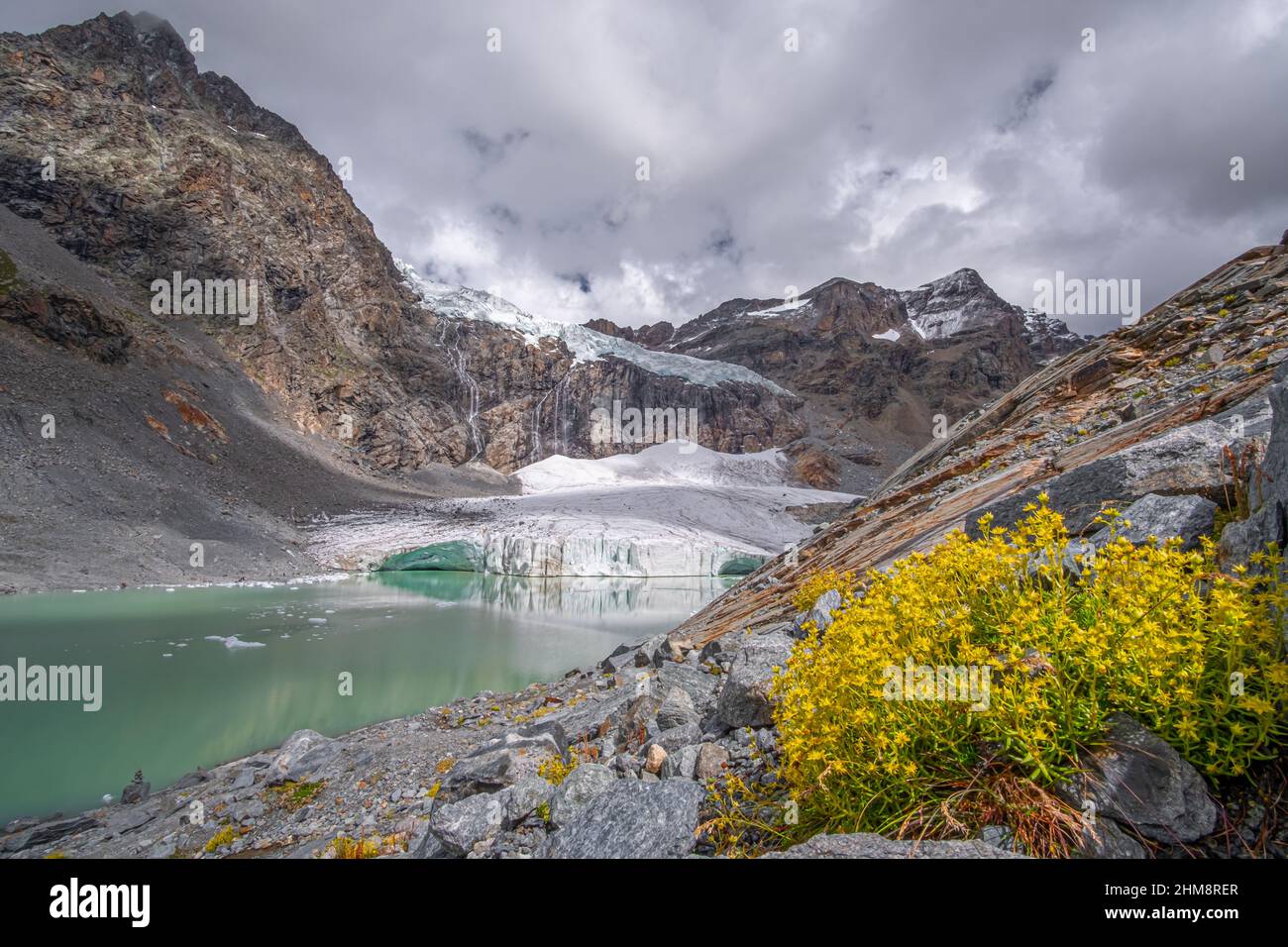 Ghiacciaio Fellaria in Italia, Valmalenco, Europa Stock Photo