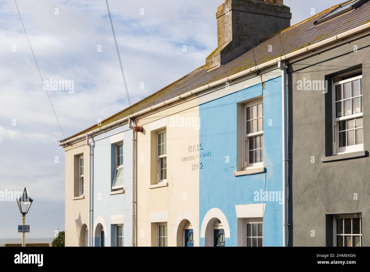 Row of colourful cottages, hastings, east sussex, uk Stock Photo