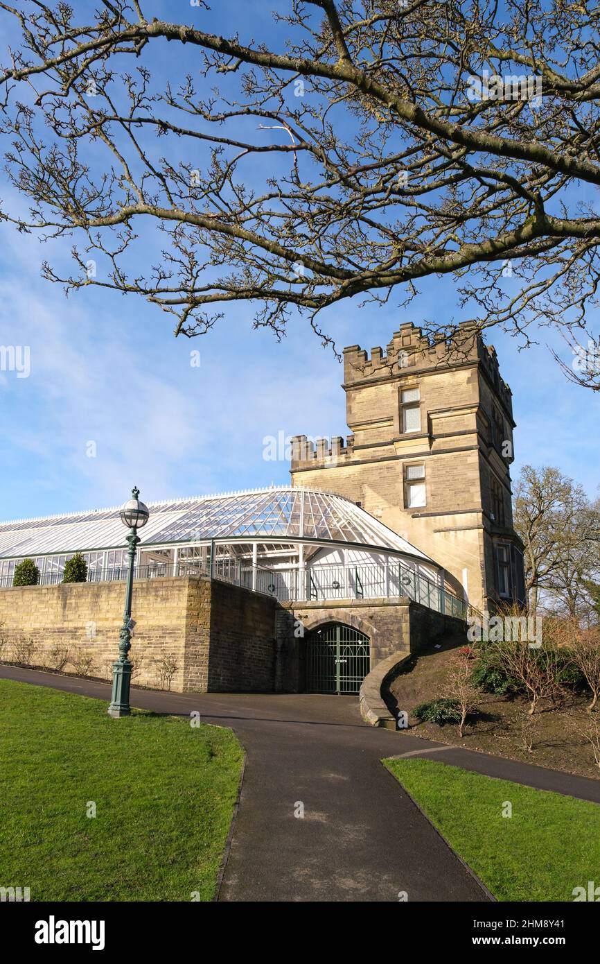 Keighley, UK: Cliffe Castle Museum and Park is a popular visitor attraction in West Yorkshire. Stock Photo