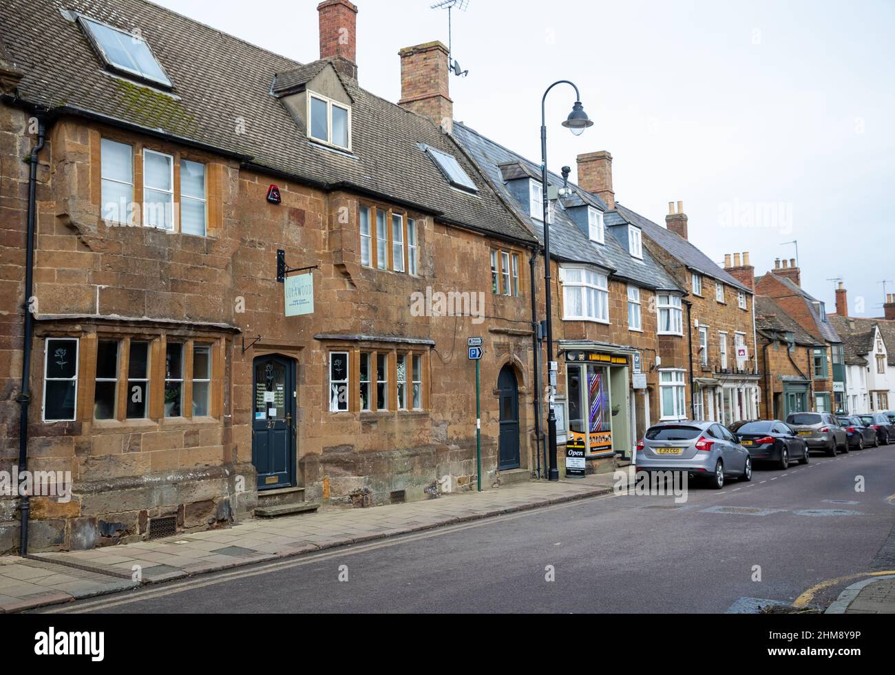 A row of houses in Uppingham, Rutland,UK Stock Photo Alamy