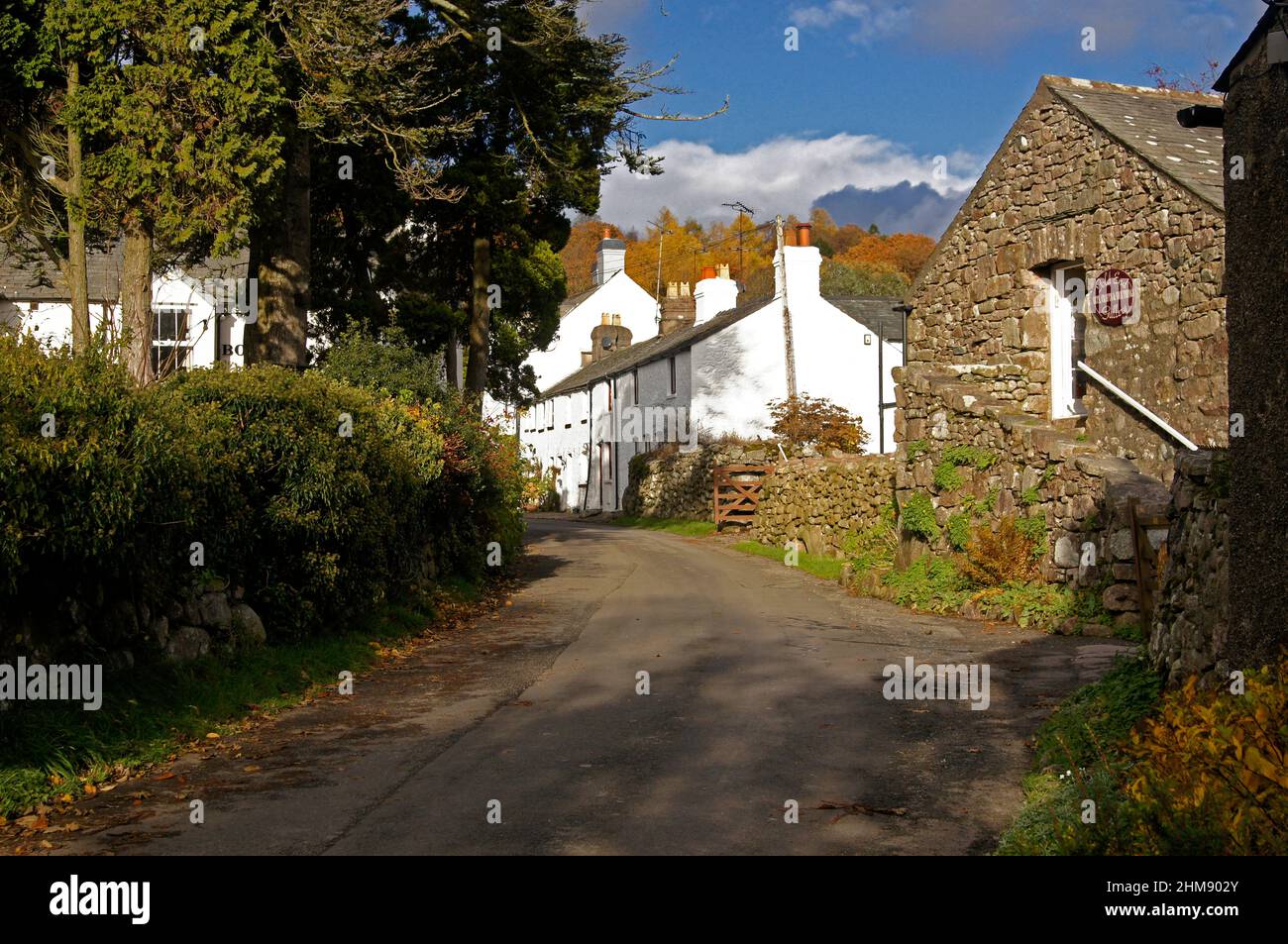 The Village of Boot in Eskdale  English Lake District on a sunny Autumn day Stock Photo