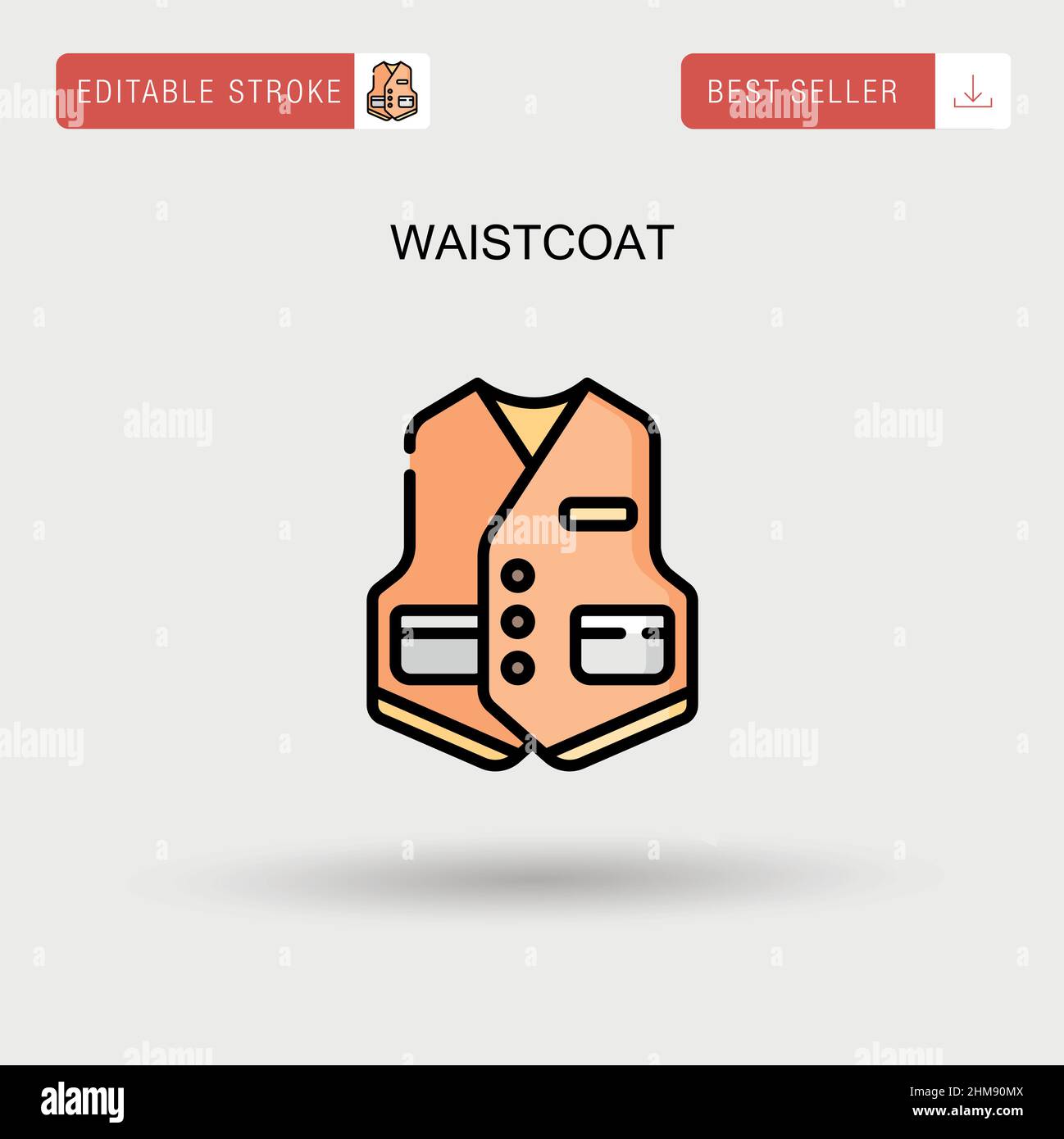 Waistcoat Simple vector icon Stock Vector Image & Art - Alamy