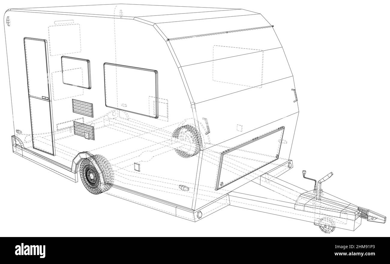 Pull behind trailer hires stock photography and images Alamy