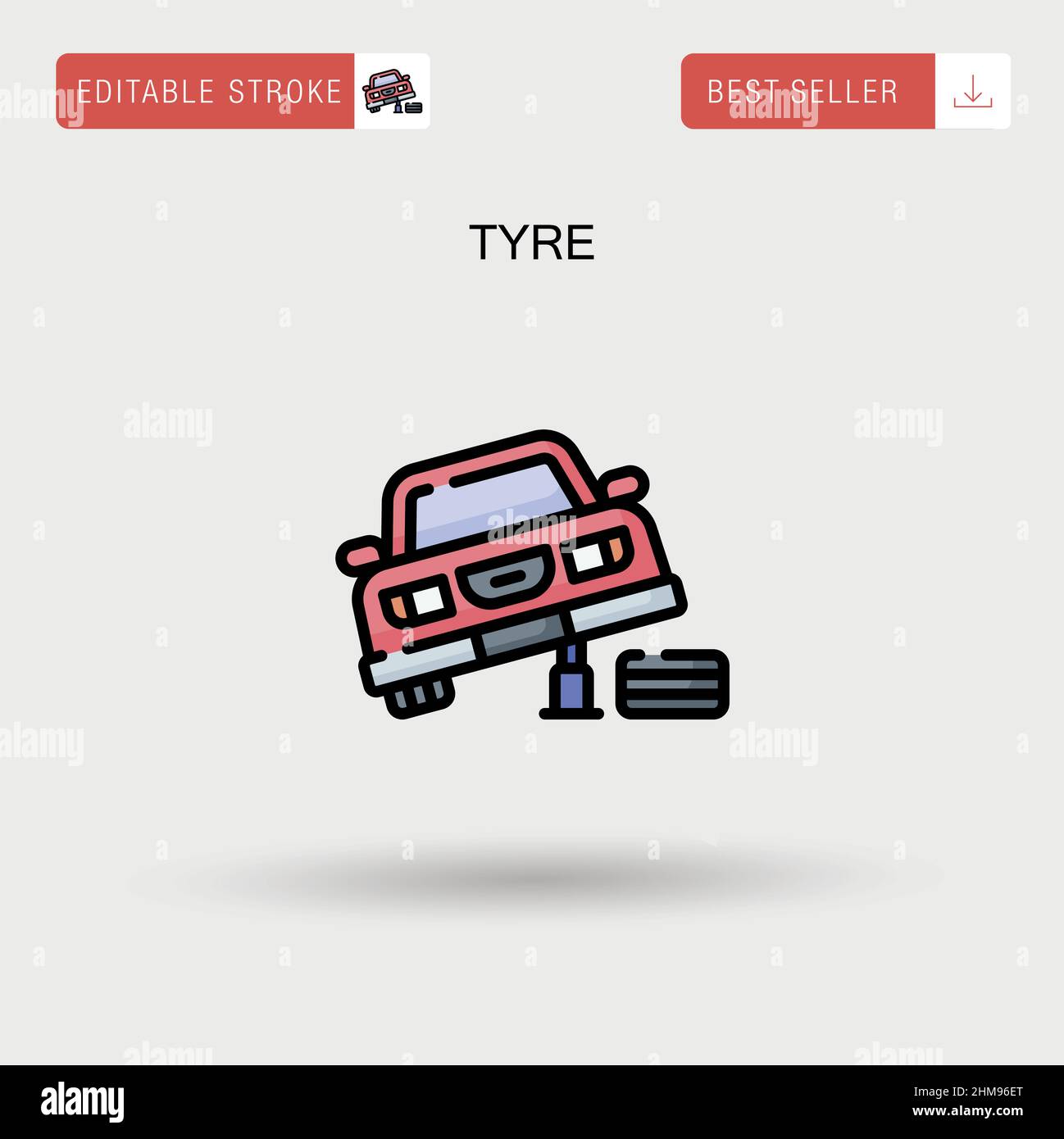 Tyre Simple vector icon Stock Vector Image & Art - Alamy