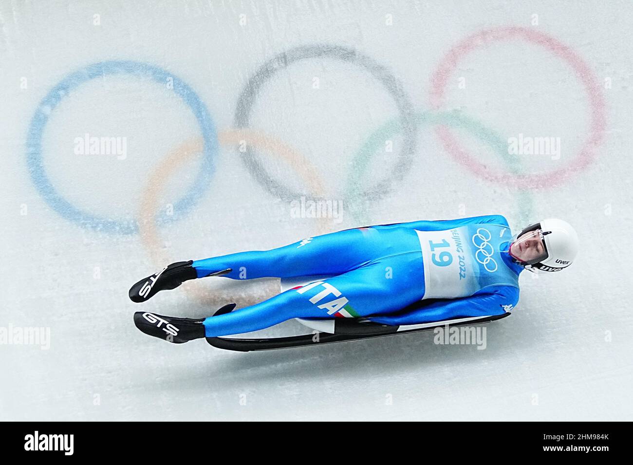Yanqing, China. 18th Aug, 2017. Olympics, luge, single-seater, women, 3rd run at National Sliding Centre. Verena Hofer from Italy in action. Credit: Michael Kappeler/dpa/Alamy Live News Stock Photo