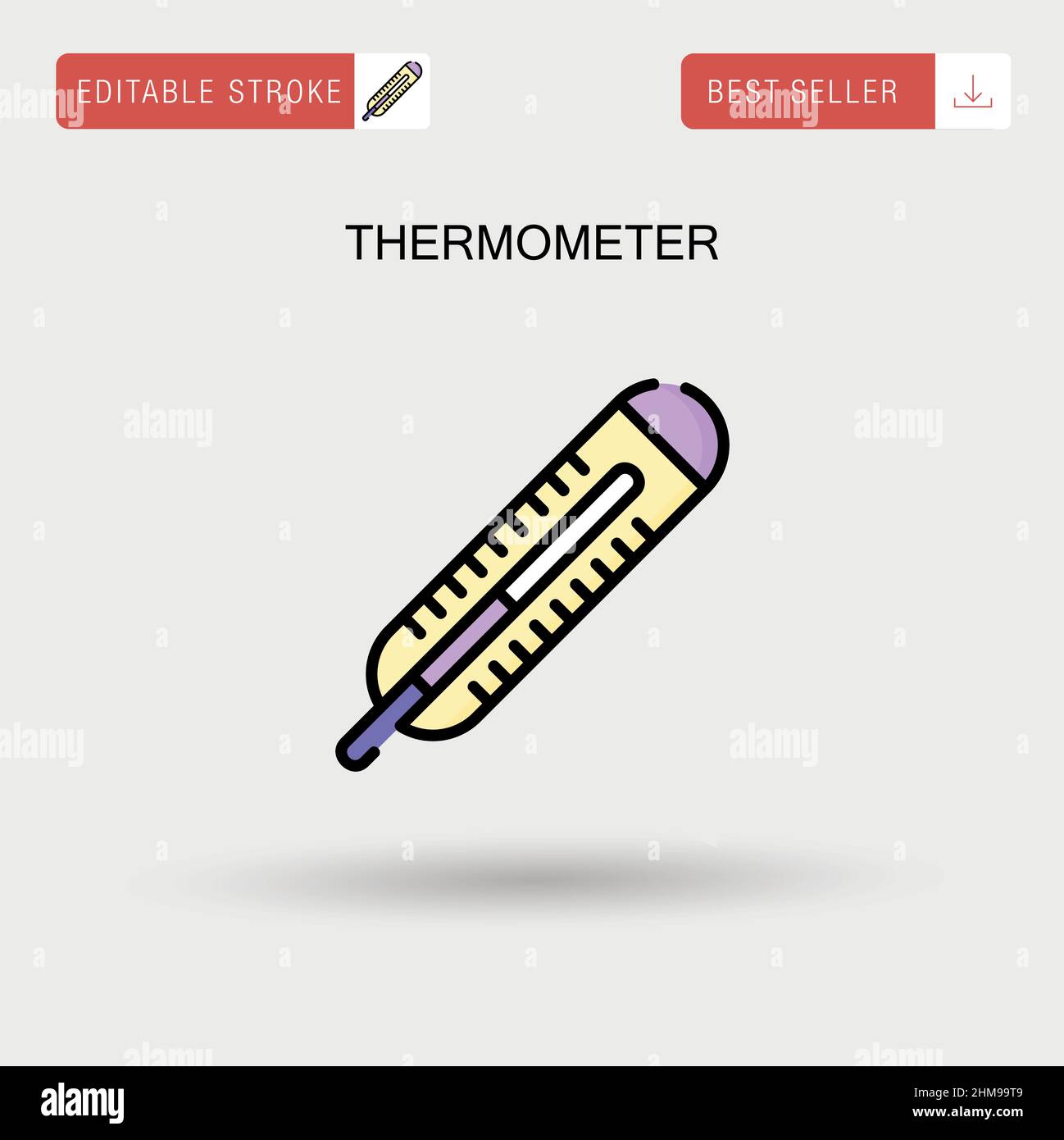 Thermometer Simple vector icon Stock Vector Image & Art - Alamy