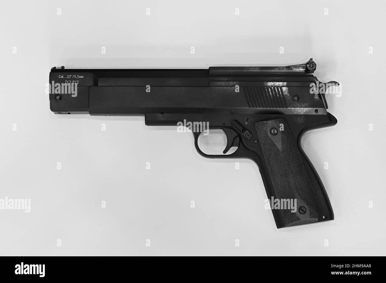22 caliber pistol Black and White Stock Photos & Images - Alamy