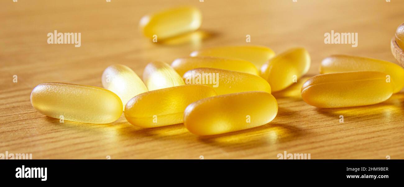 omega 3 gel capsules.healthy vitamins.selective focus.food Stock Photo Alamy