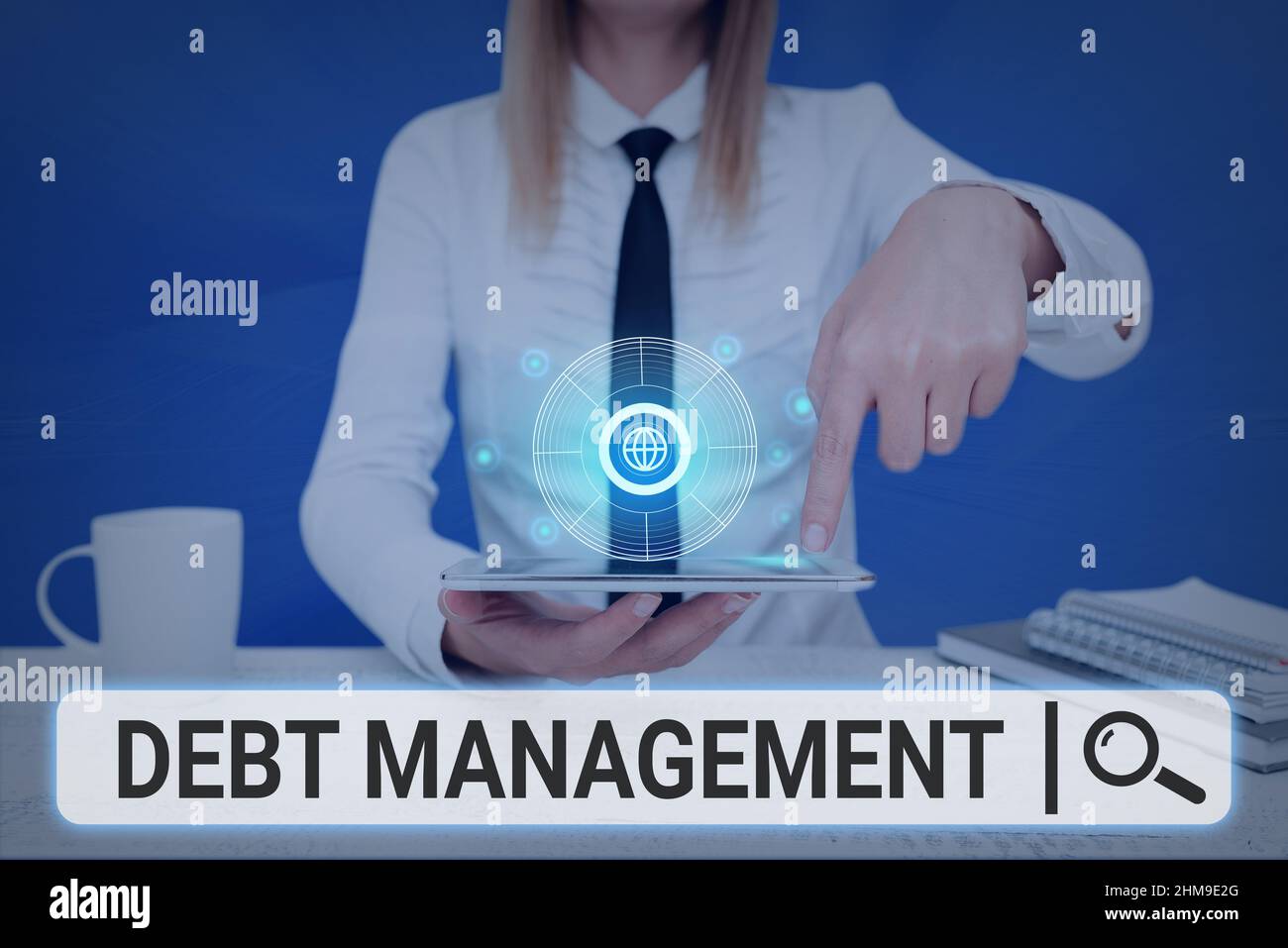 Sign displaying Debt Management. Concept meaning The formal agreement