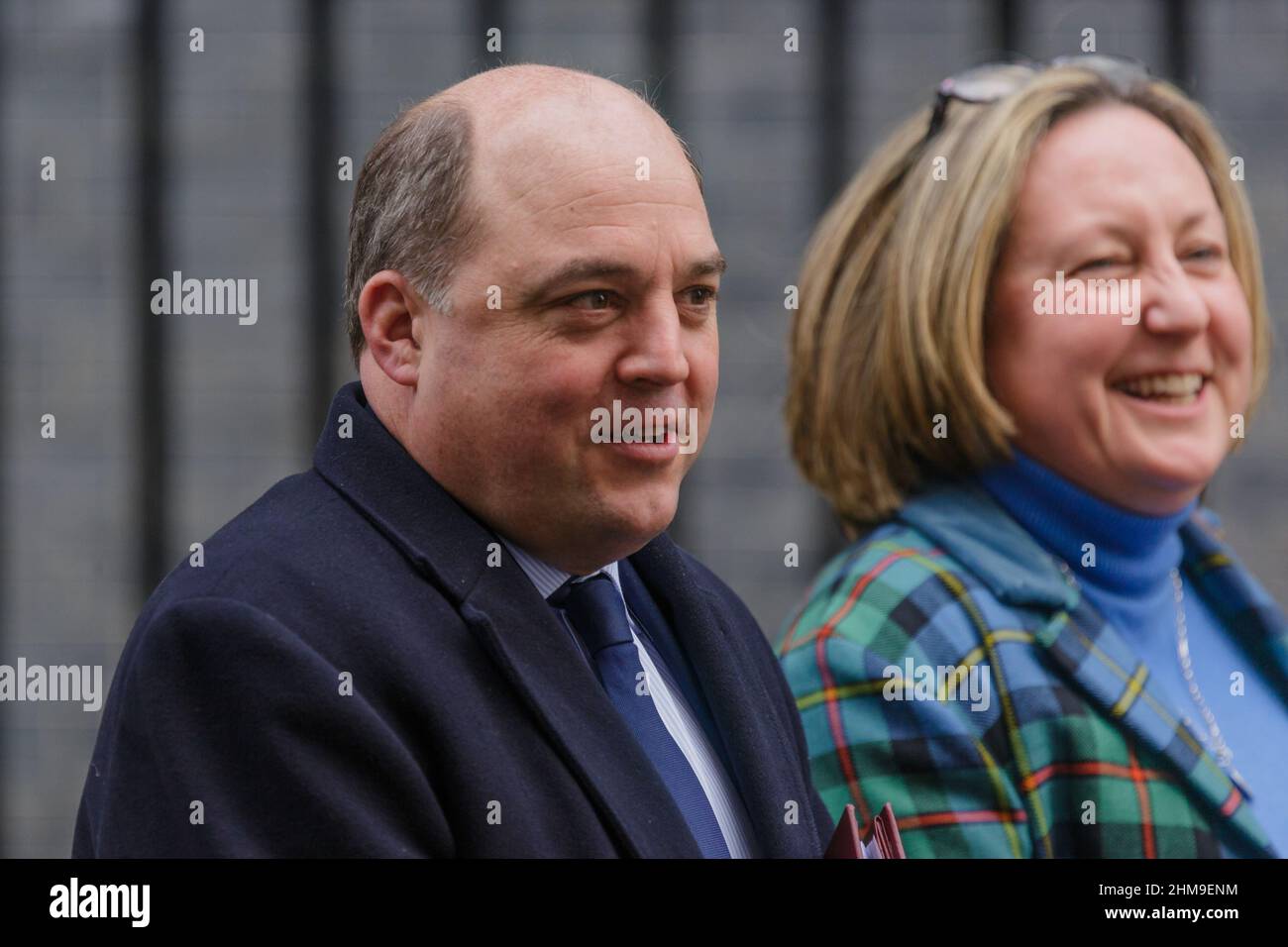 Downing St. London, UK. 8th February 2022.The Rt Hon Ben Wallace MP, Secretary of State for Defence and The Rt Hon Anne-Marie Trevelyan MP, Secretary of State for International Trade and President of the Board of Trade attends the Cabinet Meeting at 10 Downing Street. Chris Aubrey/Alamy Live News Stock Photo