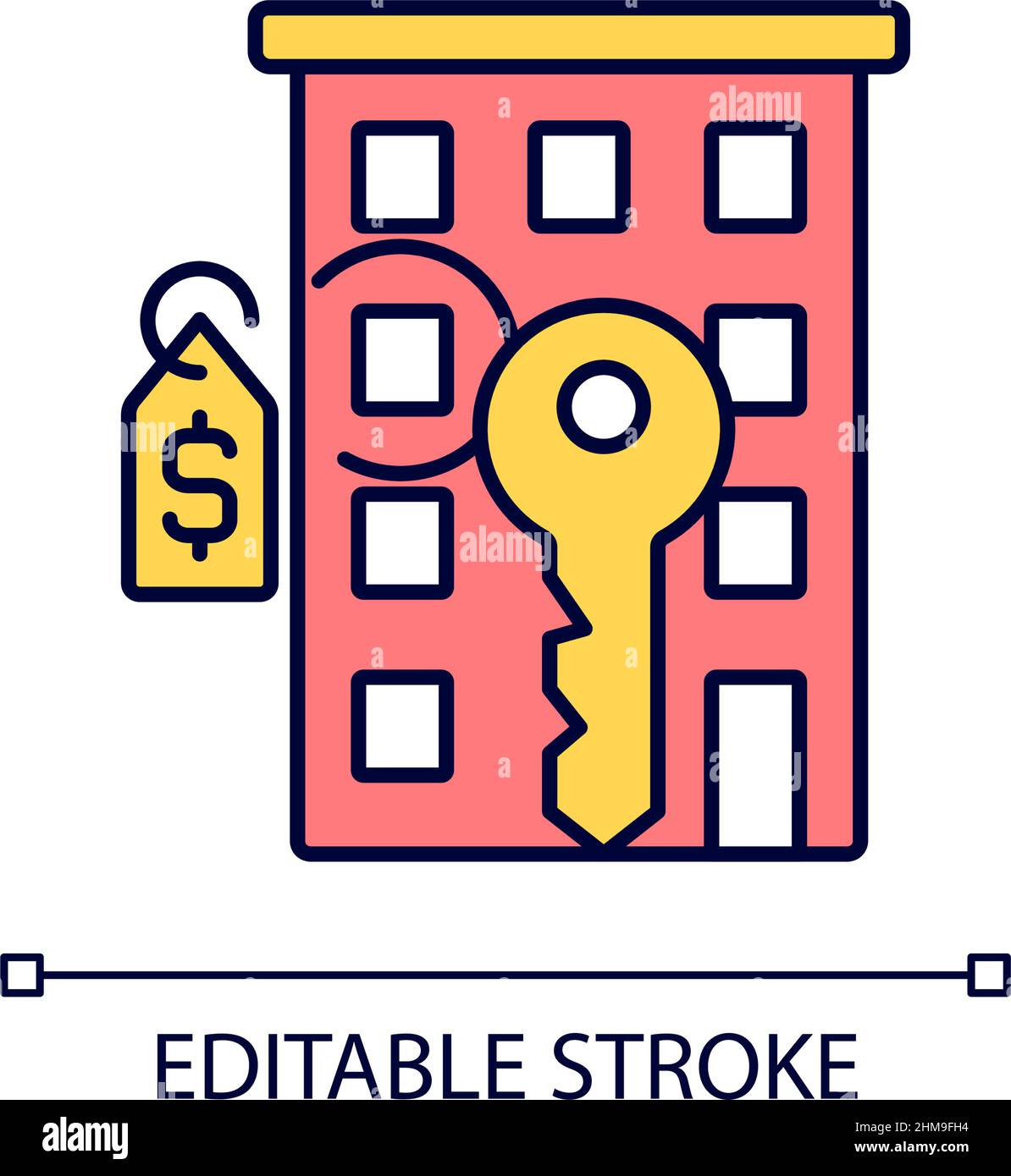 Flat selling RGB color icon Stock Vector