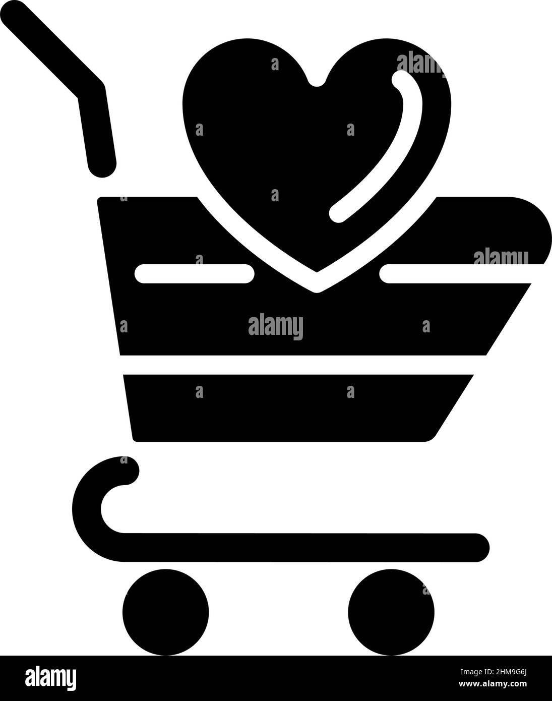 Wish list black glyph icon Stock Vector