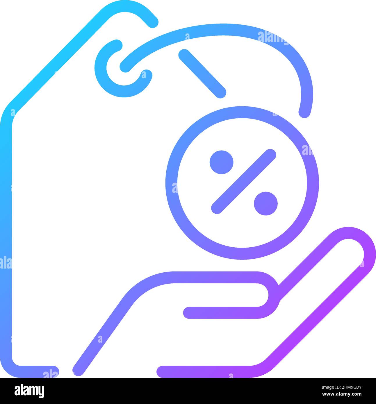 Discounts gradient linear vector icon Stock Vector