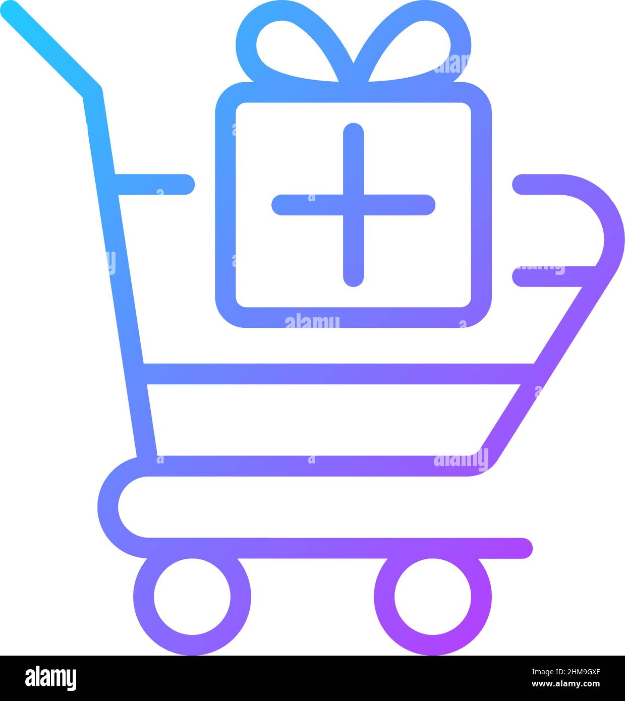 Gift for order gradient linear vector icon Stock Vector