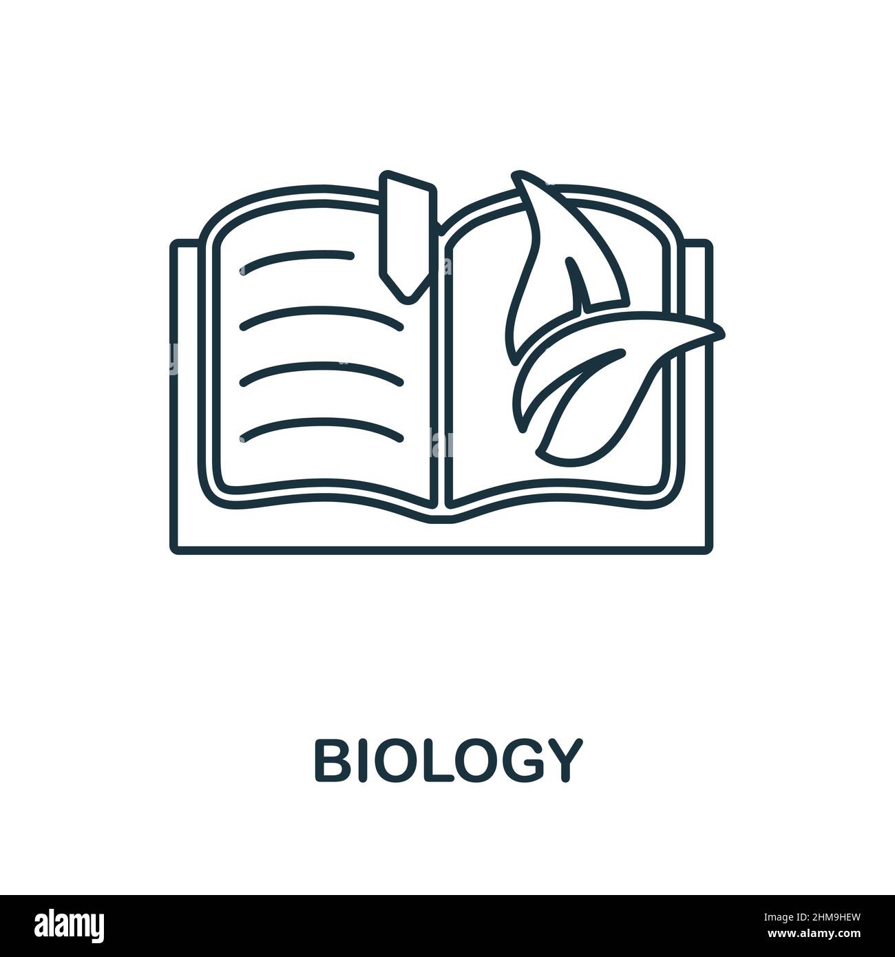 Biology icon. Line element from school education collection. Linear ...