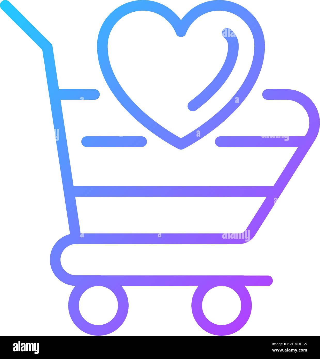 Wish list gradient linear vector icon Stock Vector