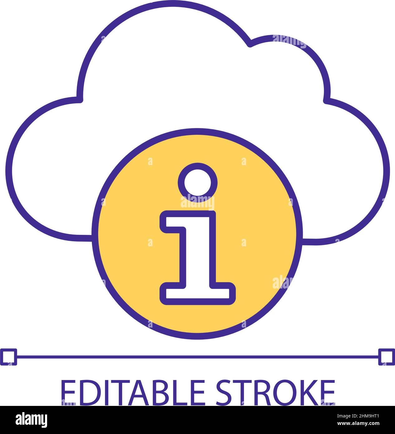 Cloud storage RGB color icon Stock Vector