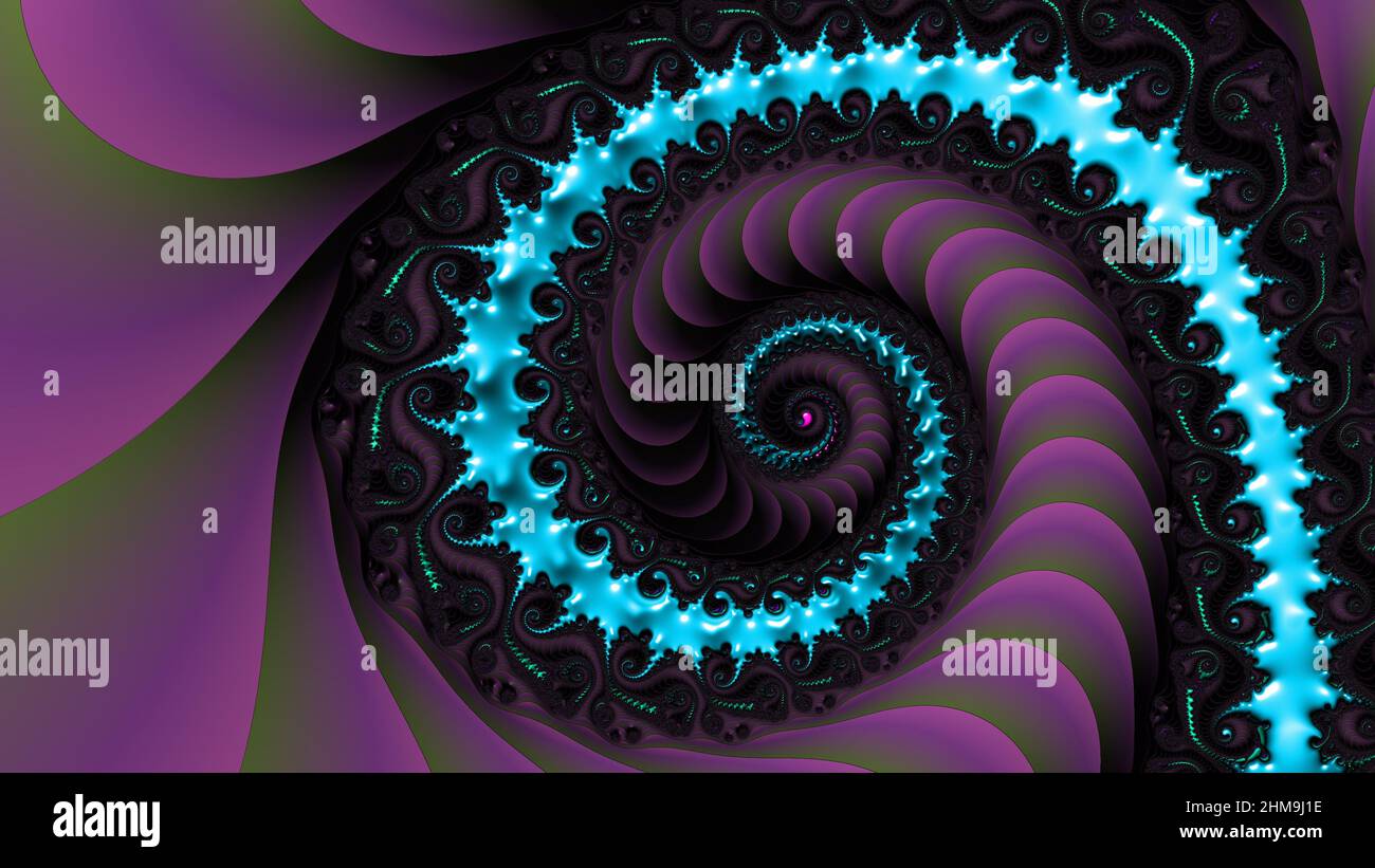 Abstract Computer generated Fractal design. A fractal is a never-ending pattern. Fractals are infinitely complex patterns that are self-similar across Stock Photo